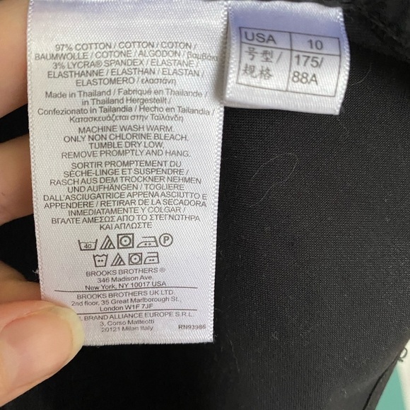 BROOKS Brothers Women’s Button Down Black Short, Good Condition, Size 10 - Picture 6 of 7